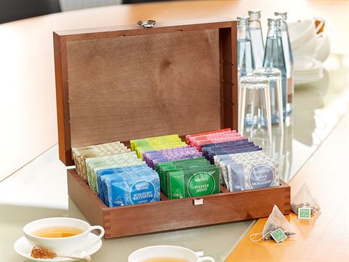 Elegante organizador de madera para Tés de Gastronomia