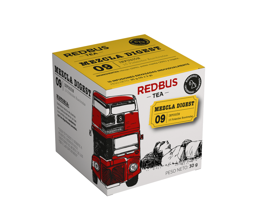 Infusión Digestiva en caja, mezcla digestiva 30g, propiedades medicinales a base de plantas.