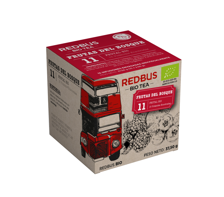 Infusión de Frutas Rojos a granel BIO creada en Alemania, ideal para negocios de Hosteleria, Cafeterias, Oficinas, Panaderias y otros.