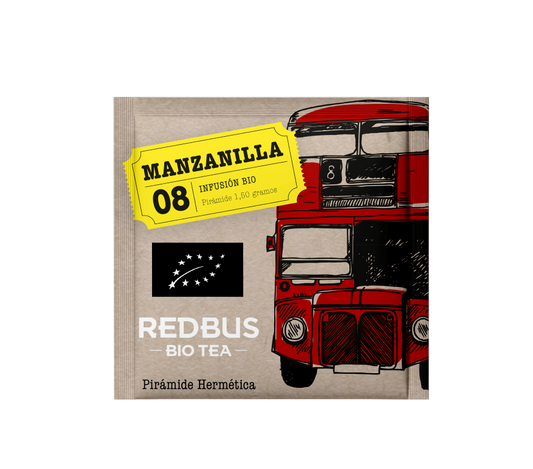 Infusón de Manzanilla BIO infusión ecológica en pirámide hermética.