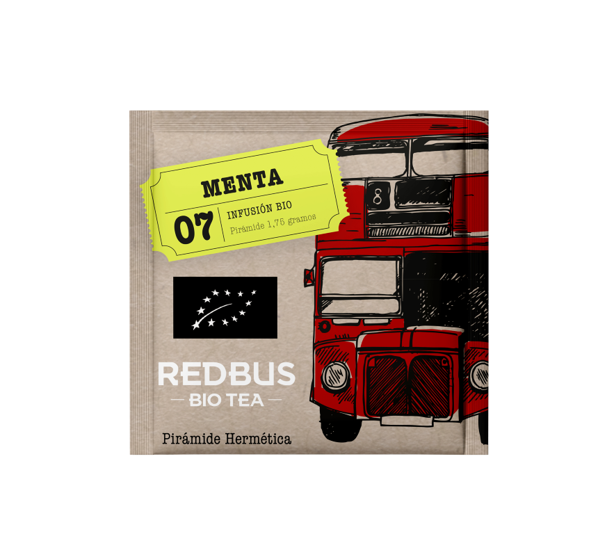Infusión de Menta BIO en paquete, 15 unidades, Té Bio.