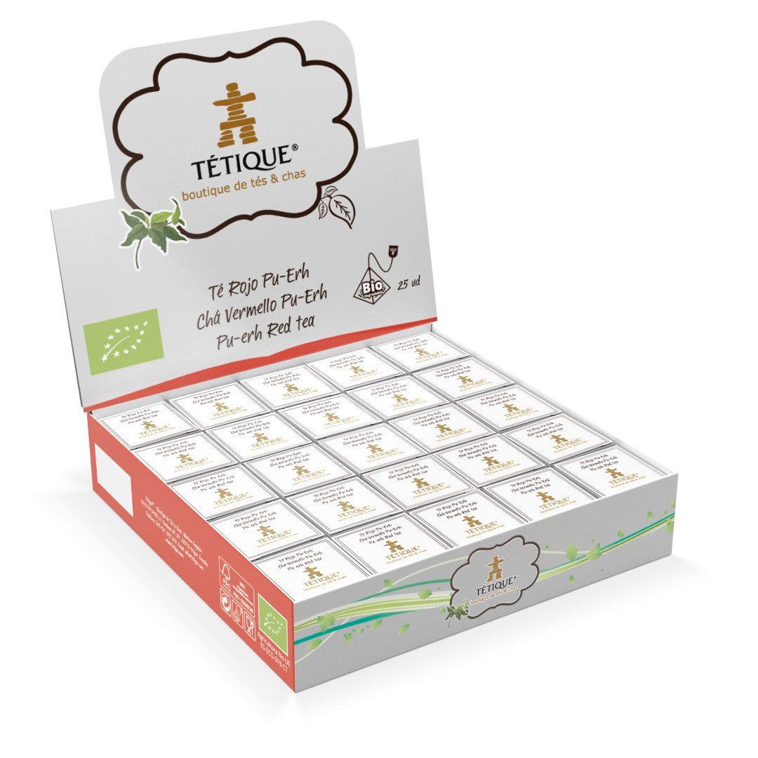 Comprar Té Rojo a granel, Compra Té rojo Pu Erh BIO, Té rojo pu erh tetique con expositor