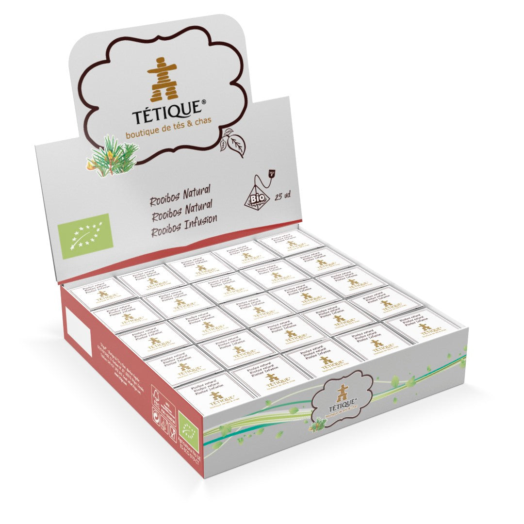 Comprar Té Rooibos, Te Rooibos a granel, Caja expositora de tés ecológicos rooibos natural