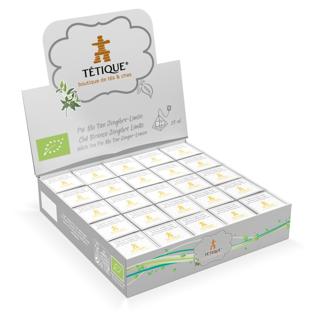 Comprar Té biológico Blanco, Expositor de tés ecológicos para té blanco con limón y jengibre