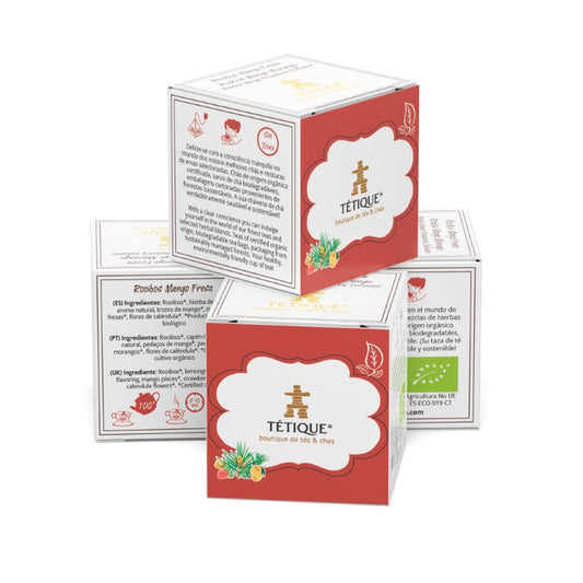 Té ecológico en España,Bebidas saludables en España, Cajas de cartón reciclado para tés ecológicos Tétique