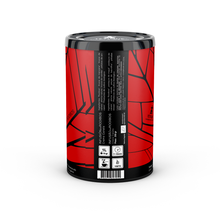 Ofertas de té orgánico para negocios de hostelería, Compra de té gourmet para hoteles y restaurantes, Lata de té ecológico Tétique rooibos, crema y canela