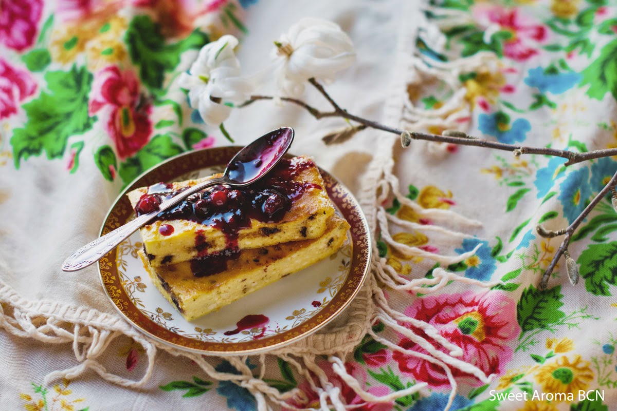 Pastel de queso con chocolate