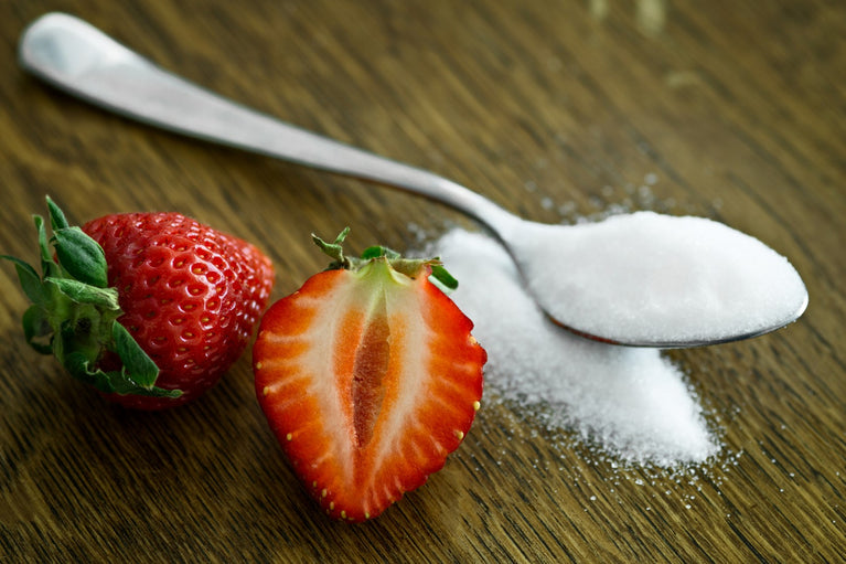 Fresas y edulcorante