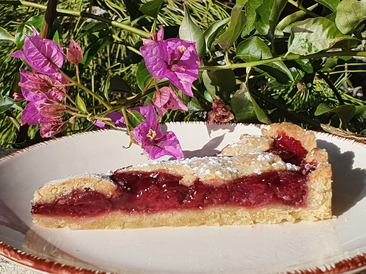 Tarta de mermelada de cerezas o de Crostata di Visciole