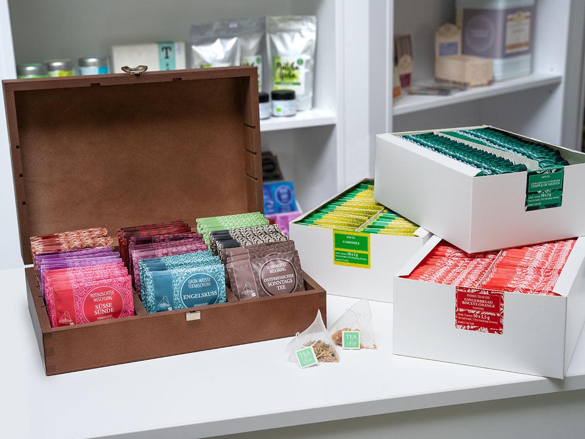 Infusion de Hierbas con Jengibre fresco, Caja de 50 Píramides de Té en Bolsas