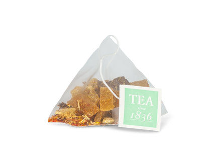 Mezcla de Infusion de Frutas de Mango, Caja de 50 Píramides de Té en Bolsas