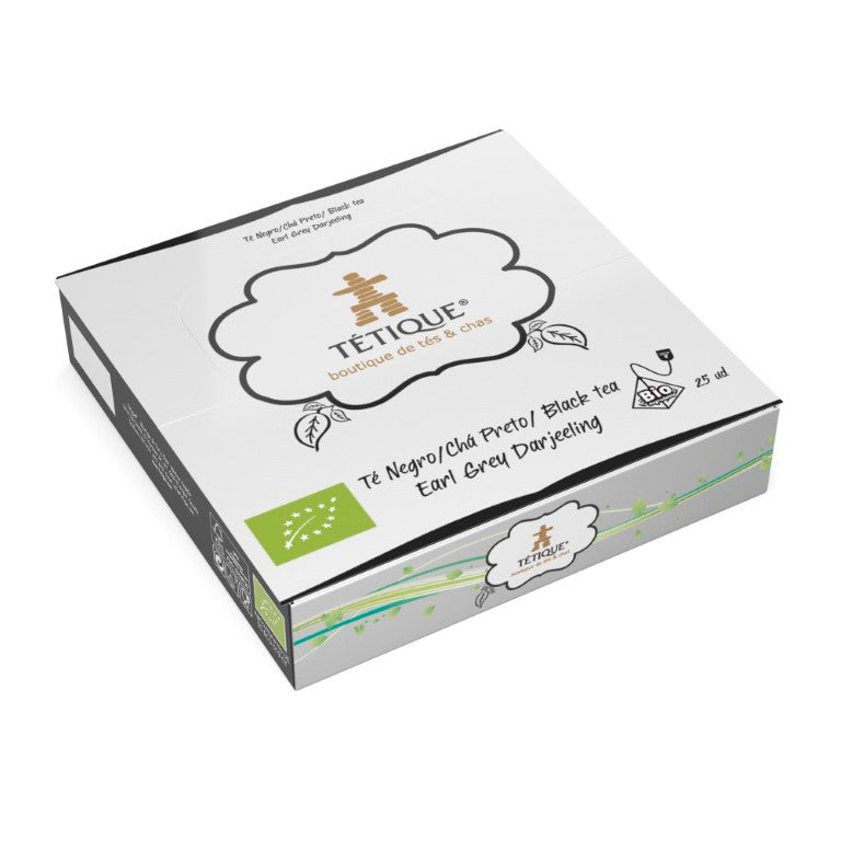 Caja de expositor de té negro earl grey darjeeling bio tétique
