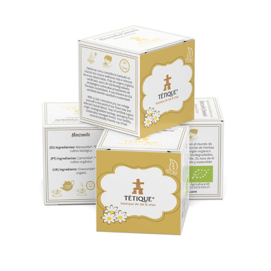  Precio Manzanilla Bio a granel, Té Manzanilla Bio a Granel, Cajas de infusión ecológica en pirámides de manzanilla Tétique