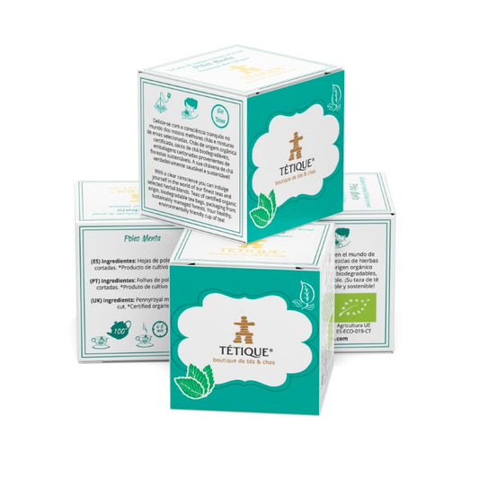 Comprar Infusión Menta, Infusión Menta Poleo ecológica, Caja de cartón sostenible Tétique