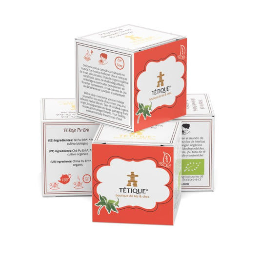 Proveedor Té rojo Pu Erh , Té Rojo Proveedor España, Té en pirámide tétique rojo pu erh