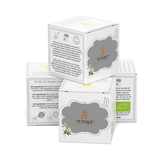 Comprar Té Pai Mu Tan, Caja de té ecológico blanco con limón y jengibre